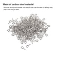 thumbnail image 4 of 200 Pack Small Screw Eye Hooks Mini Eyelets Screws, 4.5x10x1.2mm, Nickel Silver, 4 of 5