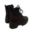 thumbnail image 5 of Guess Womens Ferina 2 Faux Leather Zipper Combat & Lace-up Boots, 5 of 7