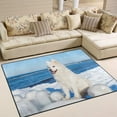 thumbnail image 2 of SKYSONIC Area Rug Pad White Samoyed Dog Looking at The Sea Nursery Rugs Floor Mat for Kids Playing Room Living Room Bedroom, 80 x 58 inch, 2 of 6