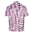 thumbnail image 4 of Zylanna Men's Button Polo Shirts Tee, Summer Short Sleeve Turndown Collar Printed Casual Pullover for Men Purple Size 3XL, 4 of 5