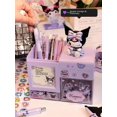 thumbnail image 4 of Kawaii Sanrio Kuromi My Melody Cinnamoroll-caja de almacenamiento de papelería para escritorio, contenedor de bolígrafos de gran capacidad, regalo de cumpleaños para niños, 4 of 4