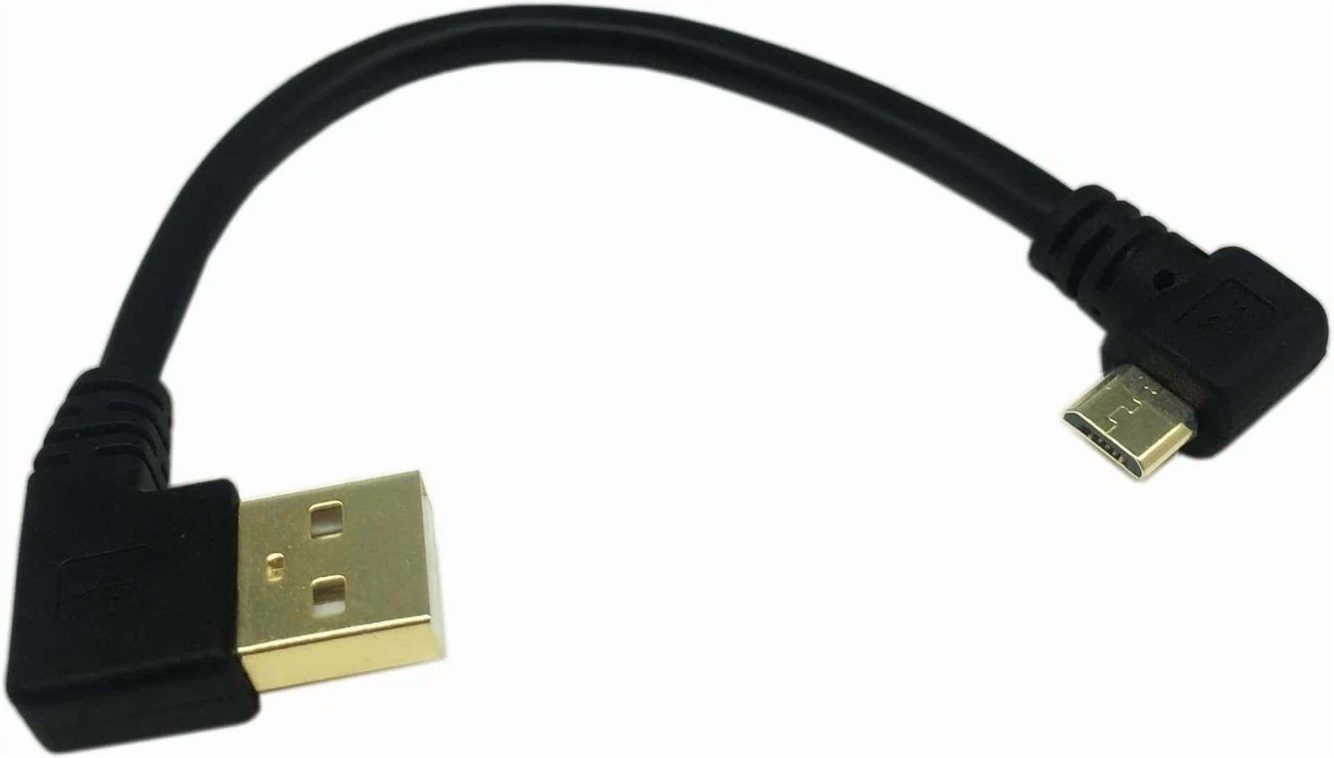 RHEA- Cerrxian 15Cm 6Inch Micro Usb Short Cable Combo Gold Plated Left & Right Gold