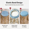 thumbnail image 5 of CozeLy Round Stool Cushion Cover Soft Padded Stool Seat Cover with Elastic Washable Round Chair Cover for Kitchen Island Vanity Stool up to 16 Inch, 5 of 8