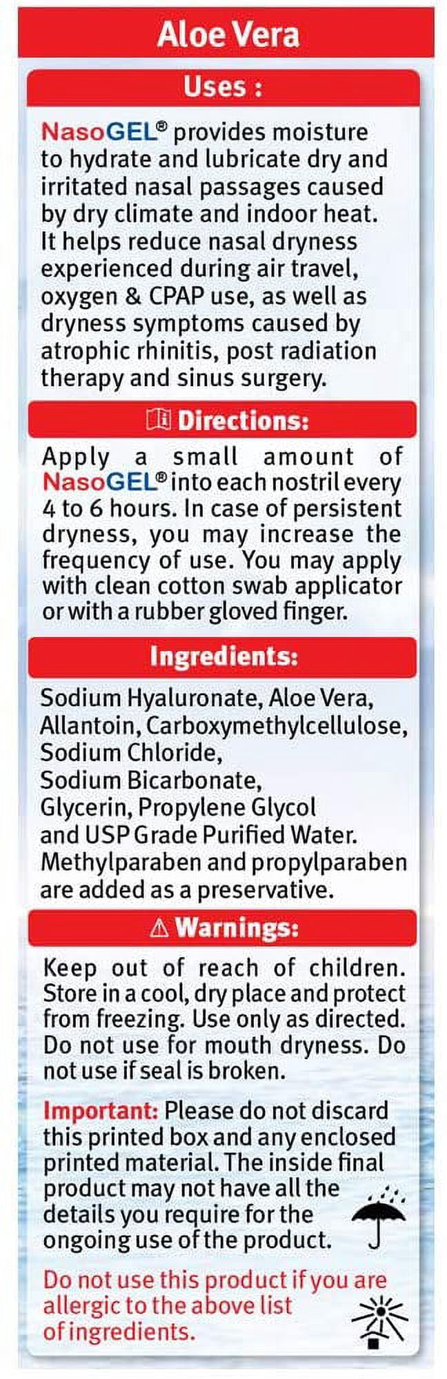 2 Pack - NeilMed NasoGel Saline Gel for Nasal Passages 1oz Each