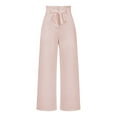 thumbnail image 2 of Baqcunre Women Solid Color Thin Belt Design Sense Workplace Suit Pants,Color Pink,Size S-XL, 2 of 9