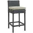 thumbnail image 1 of Modway Summon 28" Patio Bar Stool in Antique Canvas Beige, 1 of 3