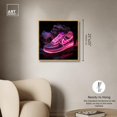 thumbnail image 5 of Pink Neon Nike Canvas Sneaker Art Print by Art Remedy, Gold Frame, 24" x 24", 5 of 7