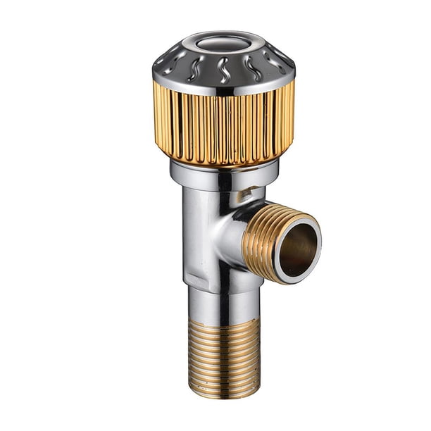 Advancent Válvula de parada de agua de inodoro de acero inoxidable con interfaz de rosca Válvula de ángulo de entrada de agua a prueba de fugas a prueba Accesorios de baño Advancent HA012938-00