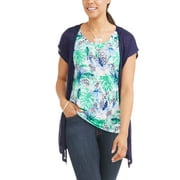 Women's 2fer Flyaway Cardigan Tank Set