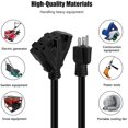 thumbnail image 7 of Mshyet 12 Gauge 6' 3 Outlets Heavy Duty Extension Cord, 7 of 7