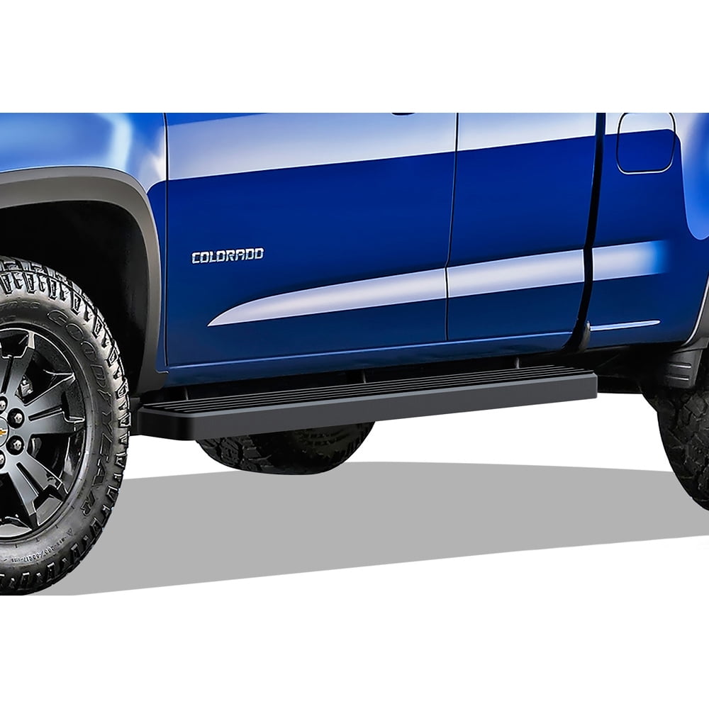 APS iBoard Running Boards 5in Black Compatible with Chevy Colorado GMC