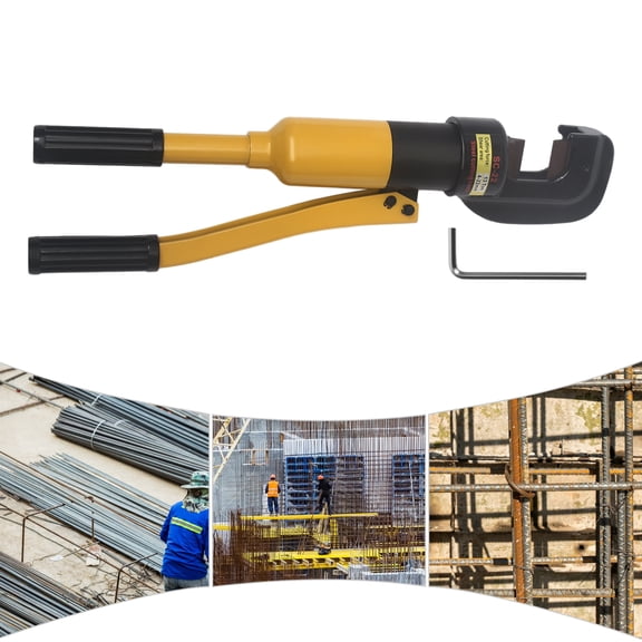 Toolven Hydraulic Rebar Cutter, 8Ton Cutting Force for High-hardness Steel Bars, Compact and Easy to Operate, SC-16 Model, for Construction and DIY Projects, Portable Toolbox Included