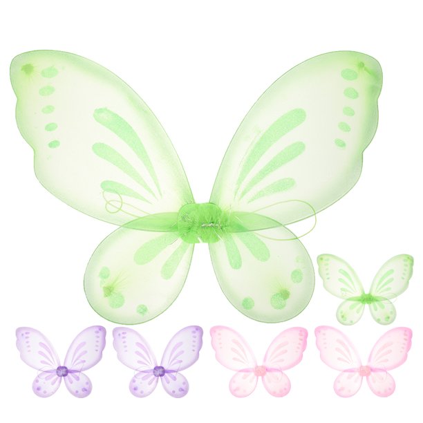 6 alas de mariposa para niñas, adorno de ala de hada para actuación, accesorio para disfraz de hada, accesorio para fotos
