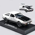 thumbnail image 1 of Toyota Trueno AE86 de Initial D, modelo de coche de aleación fundido a presión, coche deportivo de juguete para niños y adultos, coches de juguete con retroceso (negro, tipo A), 1 of 4
