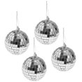 thumbnail image 3 of De Espejos De Navidad Adornos Adornos De Pared De árbol De Navidad De Plata Decoración 4pcs 8cm Soledad bolas de espejo de navidad, 3 of 8