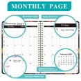 thumbnail image 3 of 2026-2027 Academic Planner, July 2026 - June 2027, 6.1" x 8.4", Weekly & Monthly Spreads, Dark Floral Garden Design, Spiral Bound Organizer with Ruler Bookmark, Pocket and Elastic Band, 3 of 10