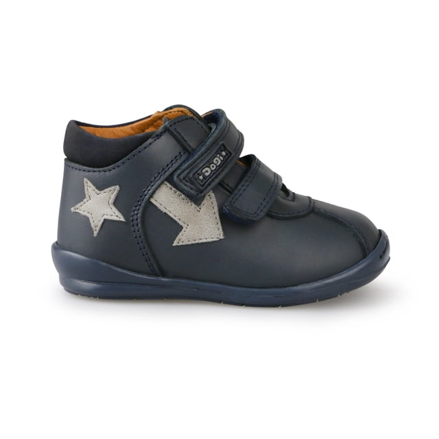 Botita para niño en piel color Azul con detalle de estrella y forro de piel Dogi Zapato