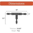 thumbnail image 4 of 2 Pack 3.5" Metal L Bracket for Furniture - Black - Handmade Decorative Steel Brackets - Rustic Metal Corner Brackets for Front Doors, Gates, Garages, Tables & Cabinets - The Sinaloa Series, 4 of 4