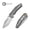Gray/Polished Clear, variant on CIVIVI Wellmax Pocket Knife Folding Knife with 3.6" Satin Finished 14C28N Blade Gray Aluminum Handle With Polished Clear Lexan Inlay C24008C-1