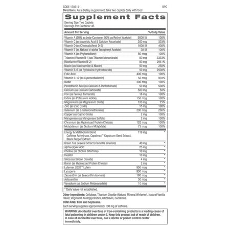 GNC Womens Ultra Mega Energy and Metabolism , 90 Tablets - 2 Pack