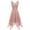 Pink, variant on Women's Vintage Floral Lace Dress Elegant Sleeveless Cocktail Formal Midi Dress Handkerchief Hem Asymmetrical Party Dress