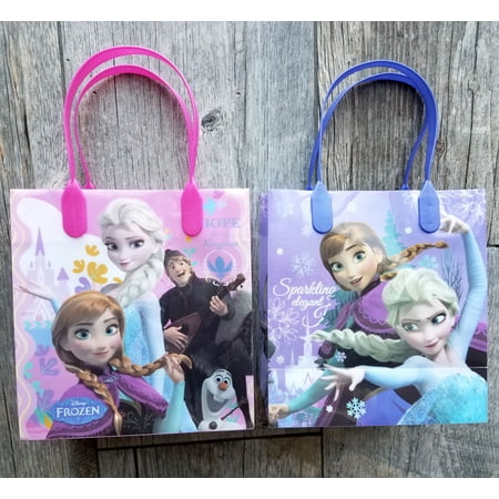 12 Frozen Party Favor Bags Birthday Candy Treat Favors Gifts Plastic Bolsas De Recuerdo