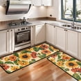 thumbnail image 3 of Kitchen Rugs Sets Of 2,Beige Red Sunflower Pattern Anti Fatigue Kitchen Mat Rugs Non Slip Washable,Decorative Kitchen Floor Mats for Kitchen,Sink,Laundry,17"x47"+17"x47", 3 of 5