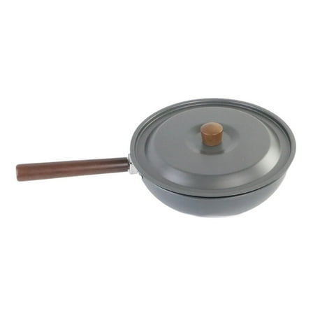 Outdoor Wok Frying Pan With Folding Handle Lightweight for Camping Picnic Hiking