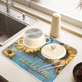 thumbnail image 6 of Ryvnso Butterfly on Sunflower Dish Drying Mat for Kitchen Countertop 18x24 Large Dish Pad Drainer Rack Dish Sink Mats, 6 of 7