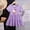 PURPLE, variant on Sanrio Summer Cotton Dress Hello Kitty Printed Short Sleeve Clothes Cartoon Cute Princess Dresses