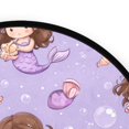 thumbnail image 4 of 36.2 Inch Round Floor Mat Purple Adorable Mermaid Carpet Decor Rug for Living Room Bedroom, 4 of 6
