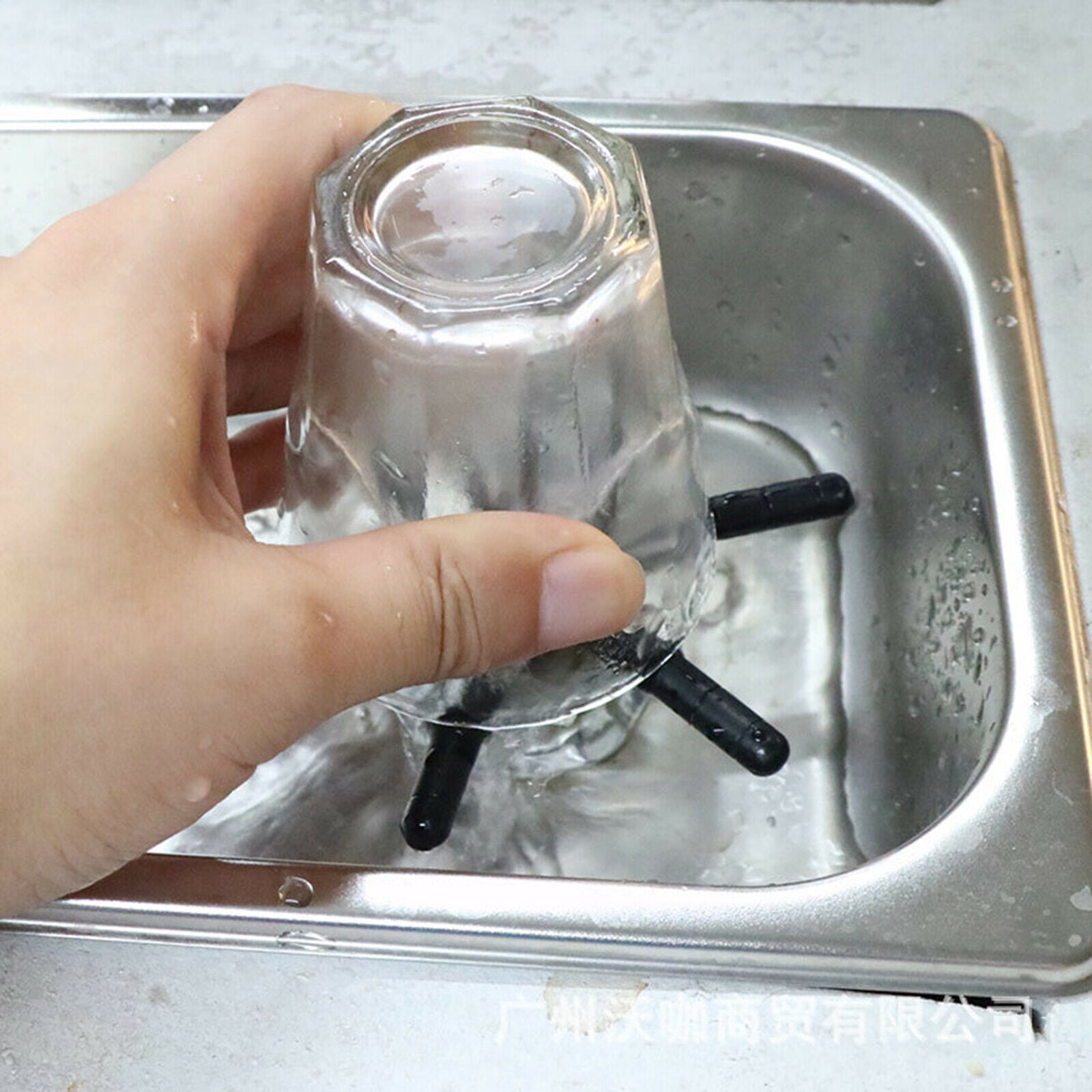 CNCEST 304 Stainless Steel Large Automatic Coffee Cup Rinser Glass Cleaner Bar Beer Pitcher Washer Set