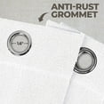 thumbnail image 3 of Superior Linen Blackout Curtains, Grommet Header, Set of 2, 52" x 108", Snow White, 3 of 9