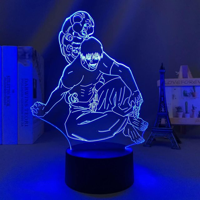 Clyartps-manga luz Led Jujutsu Kaisen Toji Fushiguro para decoración de dormitorio luz de noche Jujutsu Kaisen regalo acrílico Anime 3d lámpara decoración de habitación Feliz Sencillez