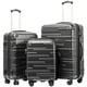 thumbnail image 1 of Set de equipaje Coolife, maleta expandible con cierre TSA, 3 piezas, gris, 1 of 7