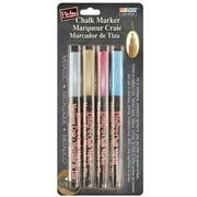 Uchida of America UCH4824MBN Bistro Fine Tip Chalk Markers Set, Metallic 4 Color - Set of 2