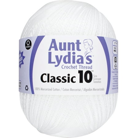 - Aunt Lydia's Classic Crochet Thread Size 10 Jumbo-White