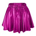 thumbnail image 6 of Puliio Women's Metallic Flared Mini Skirt Elastic Waist Night Out Party Skirts, 6 of 6