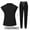 Black, variant on Muscularfit Comfy 2 Piece Summer Sets for Women Work Scrubs Raglan Sets Mock Neck Pleated Blue Short Sleeve Womens Outfit Sets