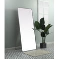 thumbnail image 5 of Soft Corner Metal Rectangle Mirror 32x72 Inch in Black, 5 of 7
