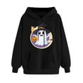 thumbnail image 4 of cocolona Womens Halloween Hoodie Long Sleeve Drawstring Graphic Sweatshirts Fall Winter Casual Loose Pullover Tops Halloween Sweatshirts, 4 of 4