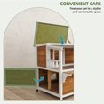 thumbnail image 6 of Uforic Two Story Outdoor Cat House, Cat Shelter Weatherproof Wooden Cat House with Balcony - Brown, 6 of 10
