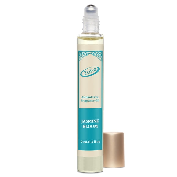 Perfume Zoha Jasmine Bloom en rollo de 9 ml sin alcohol para mujeres y hombres