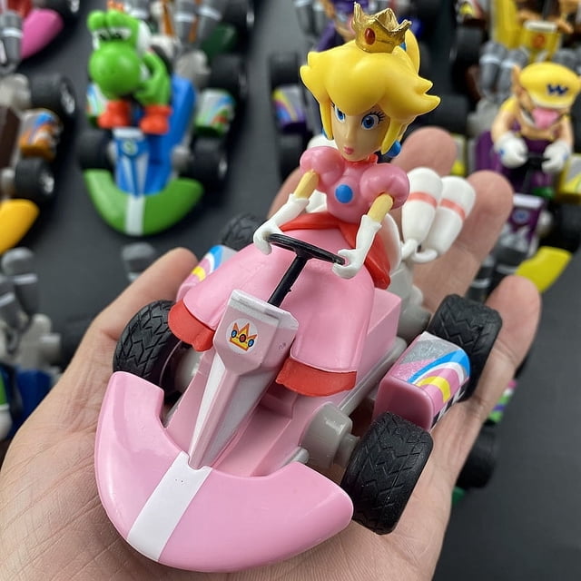 Figuras de acción de Super Mario Bros, modelos de muñecos de dibujos animados, Luigi, Yoshi, Mario, coches de juguete coleccionables, regalo de cumpleaños para niños