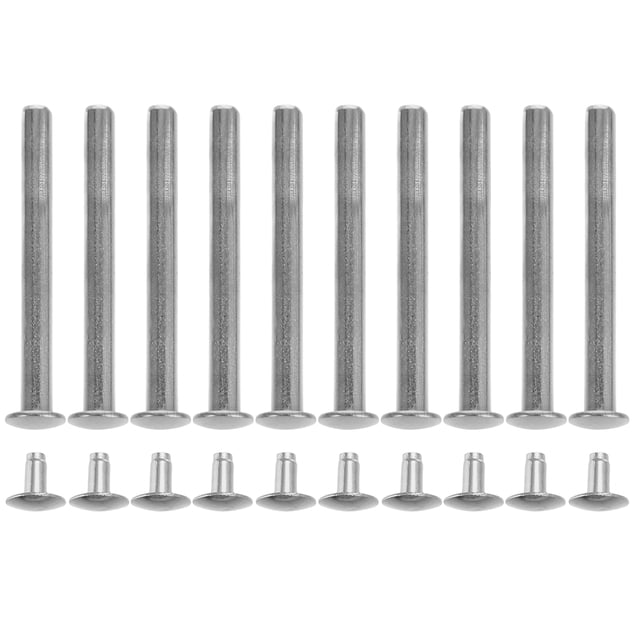 Shisuyan Silver Folding Hand Fan Shaft Rivets Repair Kit 10 Sets Ensure Stability and Durability