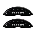 thumbnail image 3 of MGP 4 Caliper Covers Engraved Front & Rear RAM Black finish silver ch Fits select: 2003-2005 DODGE RAM 1500 ST/SLT, 2002 DODGE RAM 1500, 3 of 6