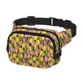 thumbnail image 2 of Fotbe Tulips Flowers Cangurera Cuadrada con Estampado de Doble Capa, Bolsa de Cintura Ajustable Mini para Hombres y Mujeres, 2 of 9