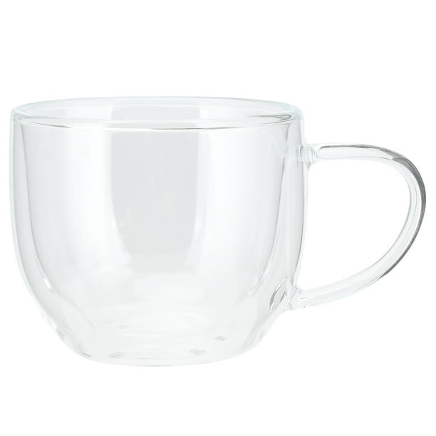 Tasse en verre borosilicaté à double paroi, tasse à thé, lait, jus