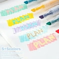 thumbnail image 2 of MOMOJIA Pack of 5 Two Tip Highlighters Featuring Ergonomic Grip for Easy Color Switching, 2 of 14