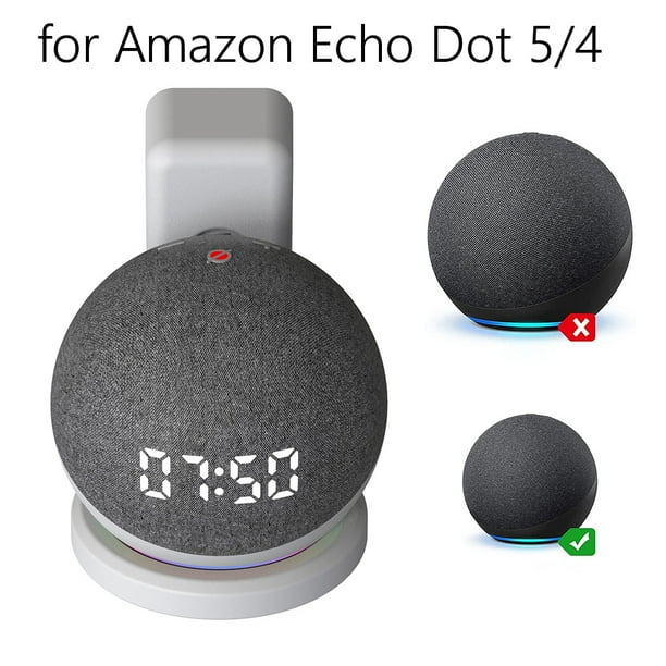 Suspensión De Altavoz Colgador montado en la pared Soporte para altavoz que ahorra espacio para Amazon Echo Dot 5/4 (Blanco)